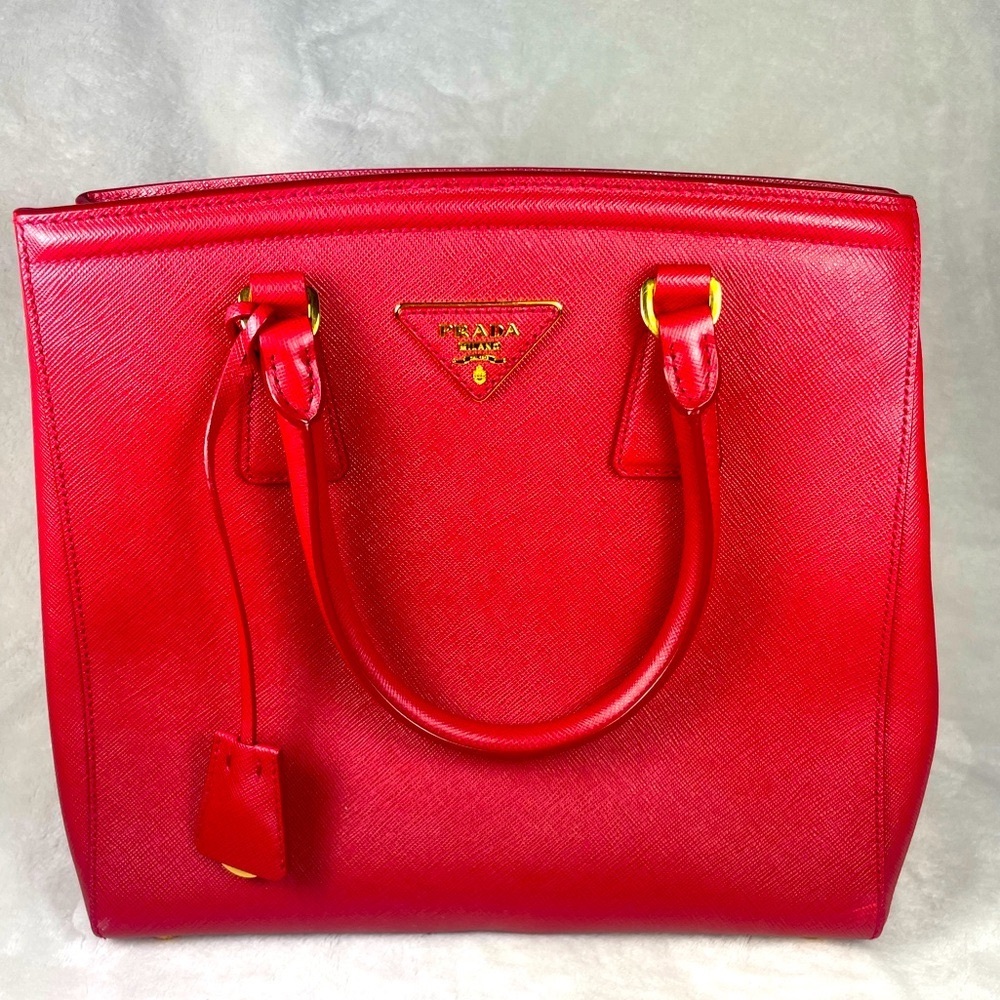 Prada 2-way Shoulder Red Safiano